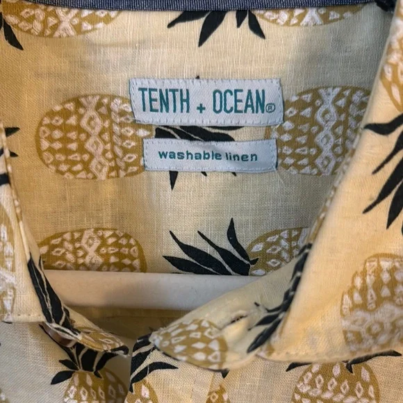Tenth and Ocean Yellow and Black Men's Shirt - Picture 2 of 3